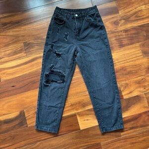 Distressed Black Women's Jeans size 2